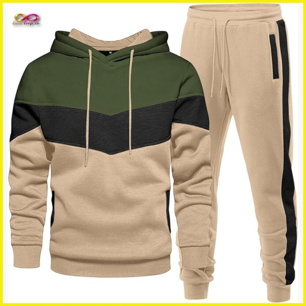 Men's Hoodie Tracksuit Set Athletic Casual Sporty Sweatsuit Outfits